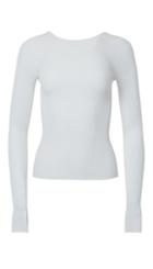 Seamless Ribbed Scoop Back Pullover