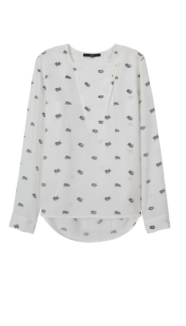 Knot Print Mariner Top
