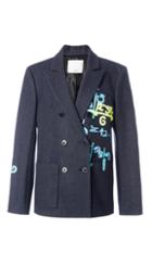 Tweed Stripe Steward Blazer With Removable Waist Detail