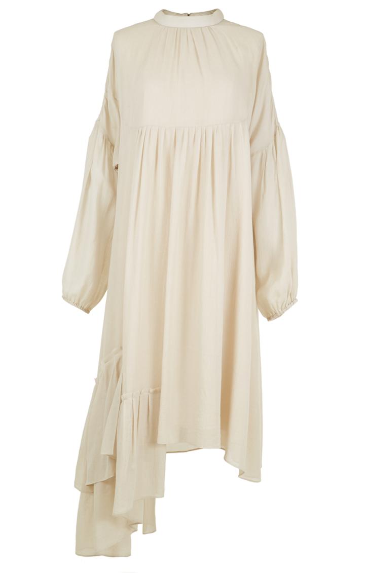 Anai Embroidery Ruffle Dress