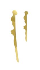 Paige Novick For Tibi Shiny Gold Swizzle Stick Earrings