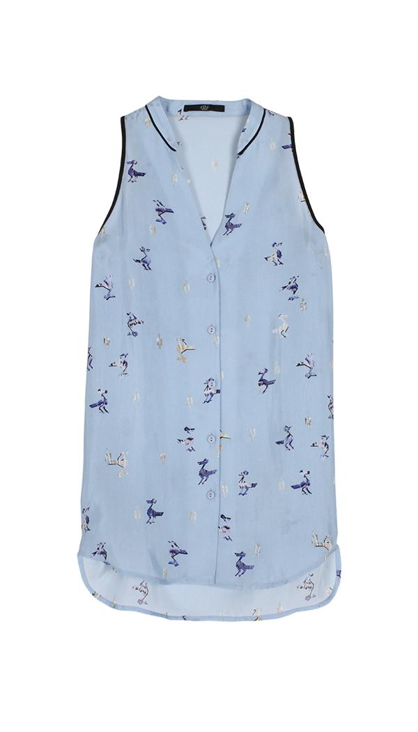 Rio Sleeveless Split Neck Top