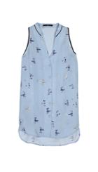 Rio Sleeveless Split Neck Top