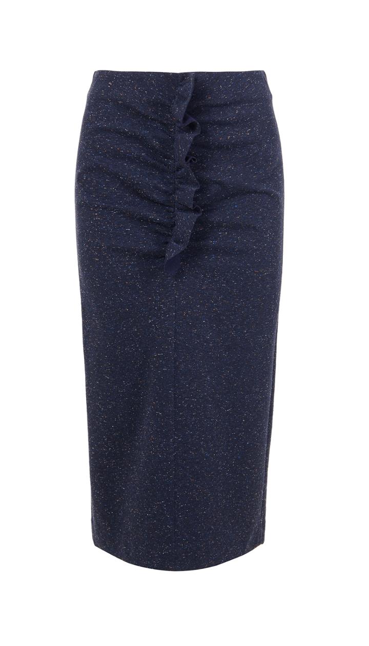 Imogen Tweed Ruffle Shift Skirt
