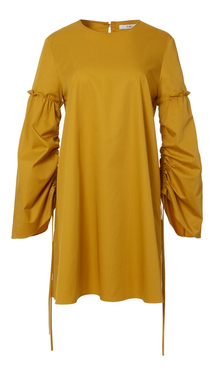 Satin Poplin Trapeze Dress