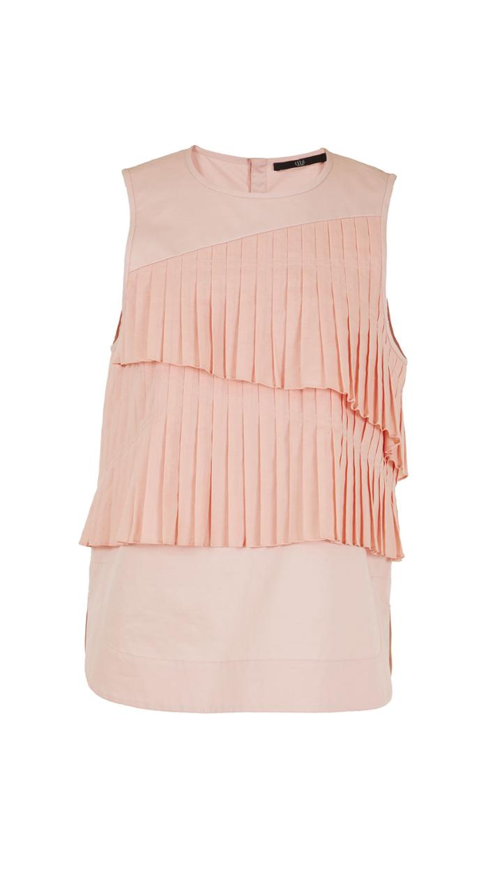 Flamenco Poplin Ruffle Top