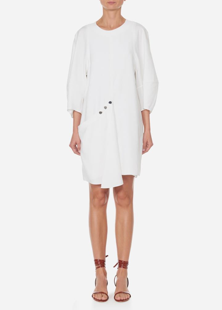 Asymmetrical Short Flap Front Dress