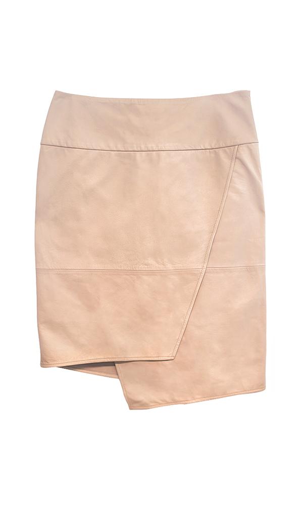 Leather Wrap Skirt