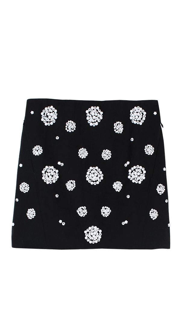 Shell Beading Mini Skirt