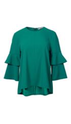Structured Crepe Bell Sleeve Top