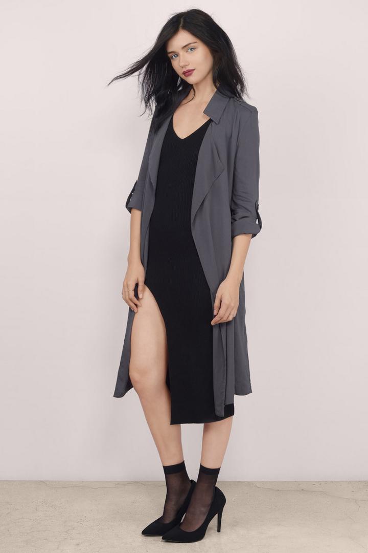 Tobi Monsoon Draped Trench Jacket