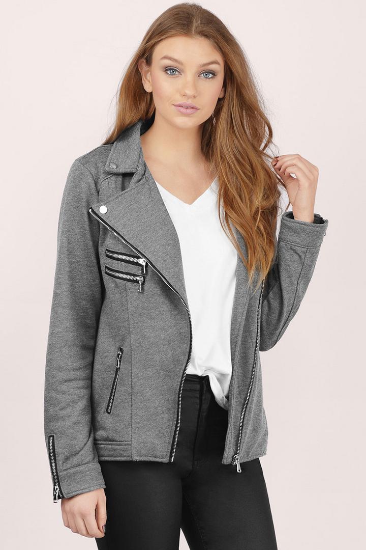 Renee C Jules Terry Moto Jacket