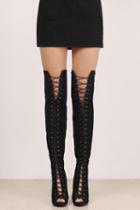 Tobi Olga Lace-up Thigh High Boots