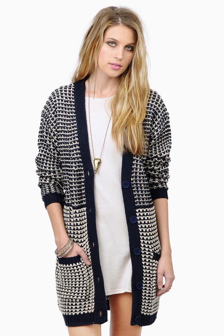 Tobi In The Grid Cardigan