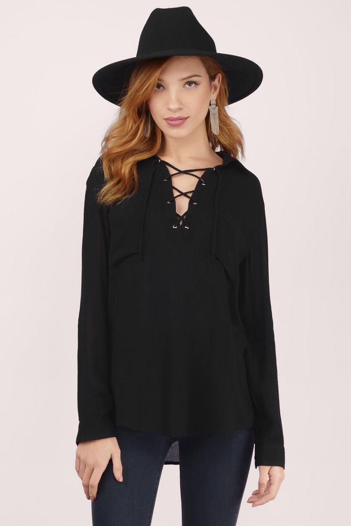 Mustard Seed Janine Laced Up Top