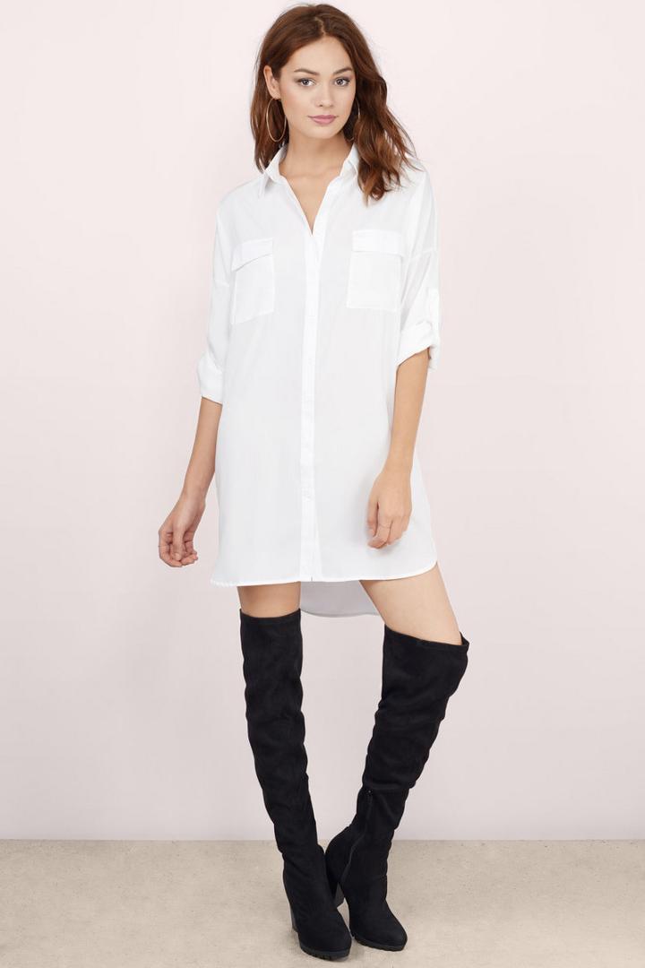 Honey Punch Tie Me Down Shirt Dress