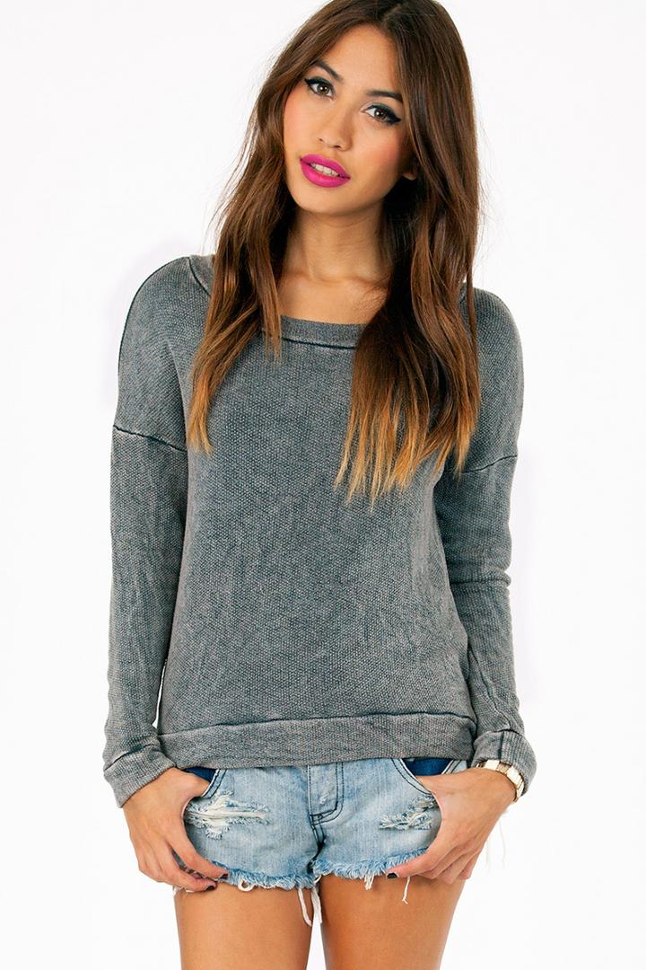 Tobi Mindi Acid Cropped Sweatshirt