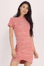 Minkpink Fundamentals Petal Hem Rib Mini Dress