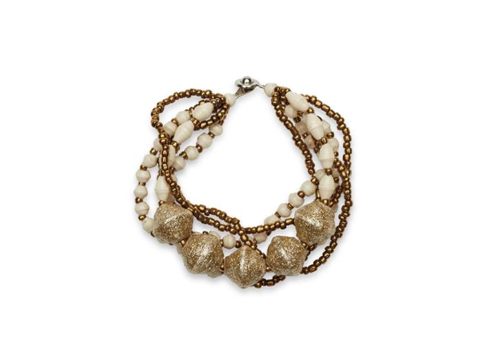 Toms Gold Glitter Multistrand Bracelet