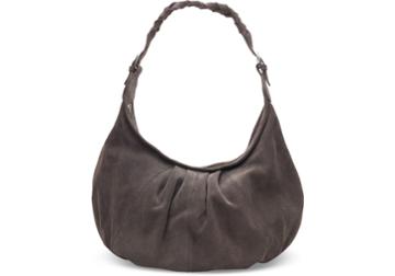 Toms Charcoal Soft Suede Crescent Meridian Hobo Bag
