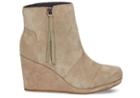 Toms Taupe Suede Women's Desert Wedge Highs