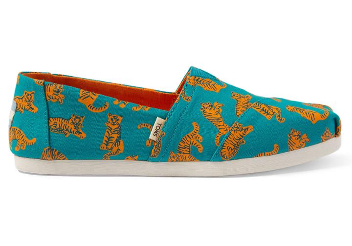 Toms Deep Teal Tigers Canvas Women's Classics Ft. Ortholite