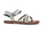 Toms Toms White Asparagus Leather Fringe Women's Lexie Sandals - Size 7.5