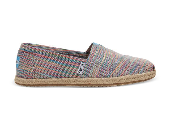 Toms Toms Blue Aster Space Dye Women's Espadrilles Shoes - Size 5.5