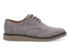 Toms Toms Chocolate Brown Slub Chambray Men's Brogues Shoes - Size 9