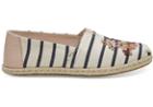 Toms Floral Embroidery Striped Women's Espadrilles