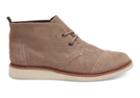 Toms Desert Taupe Embossed Suede Men's Mateo Chukka Boots