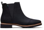 Toms Water Resistant Black Leather Women's Cleo Boots
