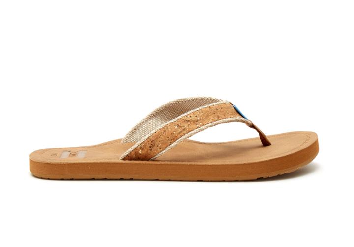 Toms Toms Cork Glitz Women's Solana Flip-flops - Size 5