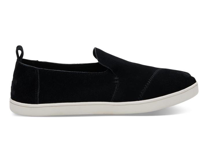 Toms Toms Black Suede Women's Deconstructed Cupsole Alpargatas Shoes - Size 11