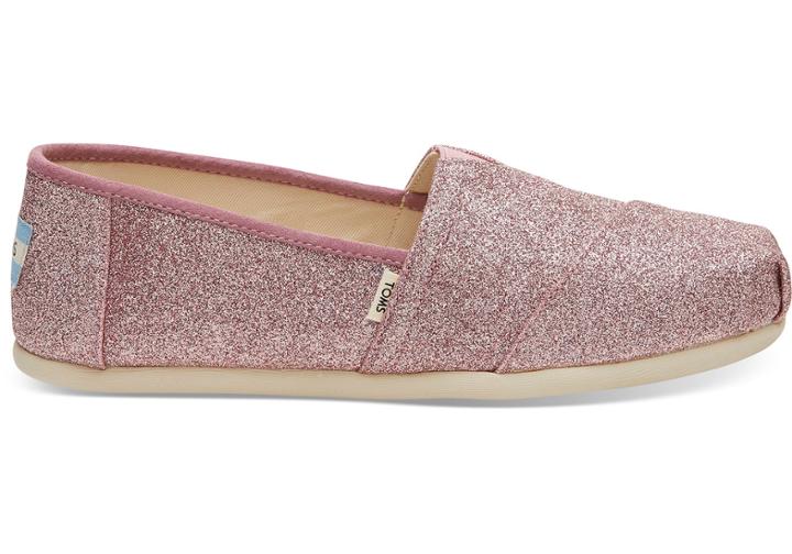 Toms Rose Glow Iridescent Glitter Women's Classics