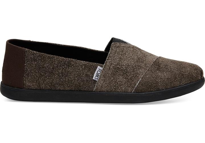 Toms Chocolate Brown Suede Men's Classics Alpargata