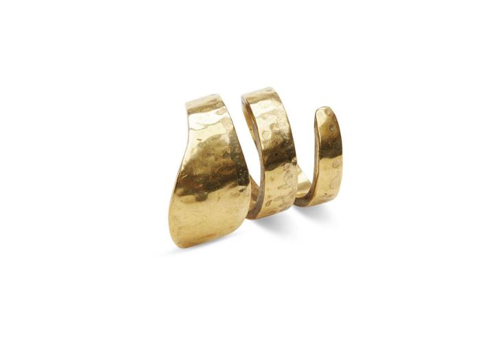 Toms Hammered Snake Ring