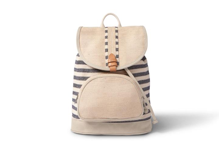 Toms Navy Riviera Stripe Mix Departure Backpack