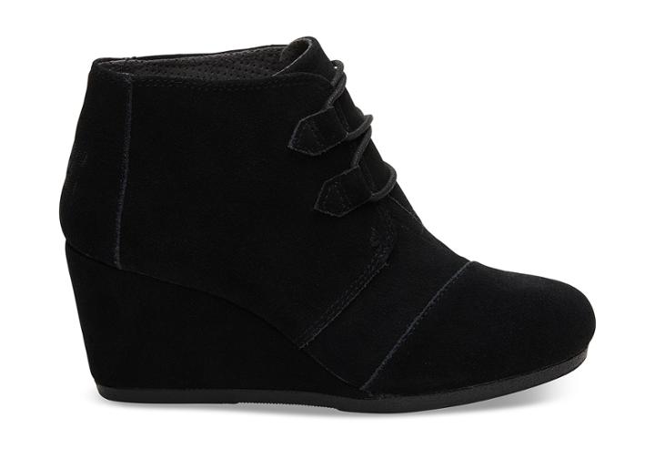 Toms Black Suede Women's Kala Booties