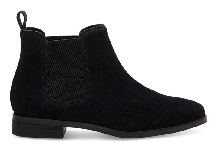 Toms Black Suede Women's Ella Booties