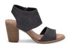 Toms Toms Black Denim Women's Majorca Cutout Sandals - Size 5.5