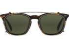 Toms Toms Maxwell Matte Havana Tortoise Polarized Sunglasses With Green Grey Lens