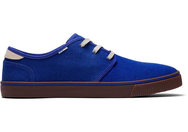 Toms Indigo Blue Canvas Mens Carlo Sneakers