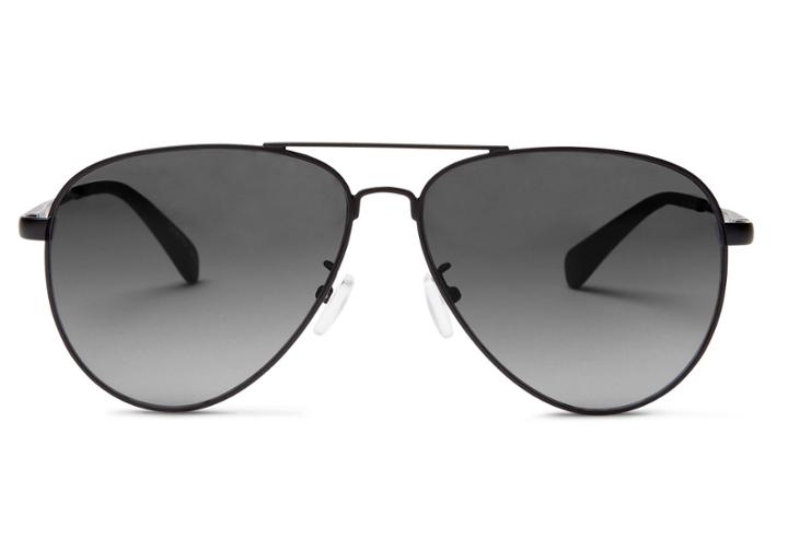 Toms Toms Maverick 301 Matte Black Sunglasses With Dark Grey Lens