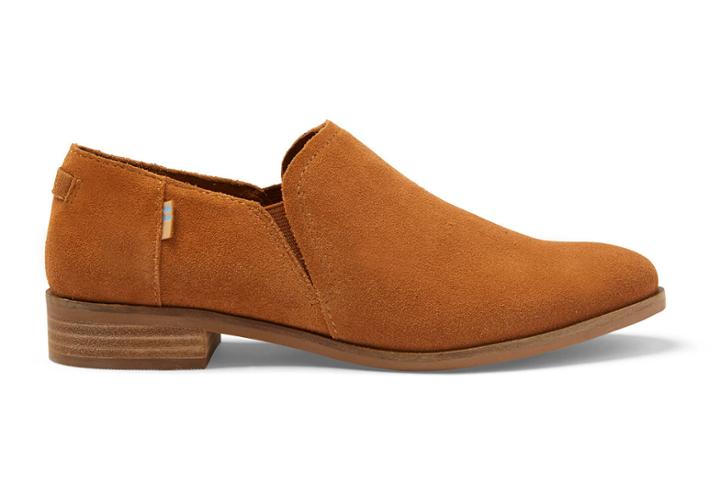 Toms Carmel Brown Suede Women's Shaye Low Booties