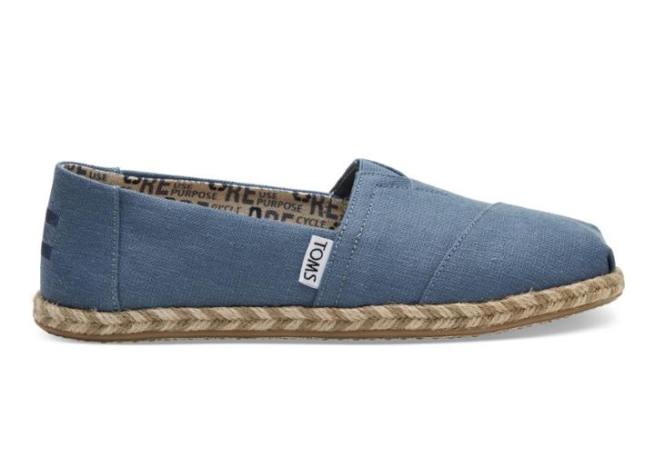 Toms Toms Blue Earth Women's Espadrilles Shoes - Size 10