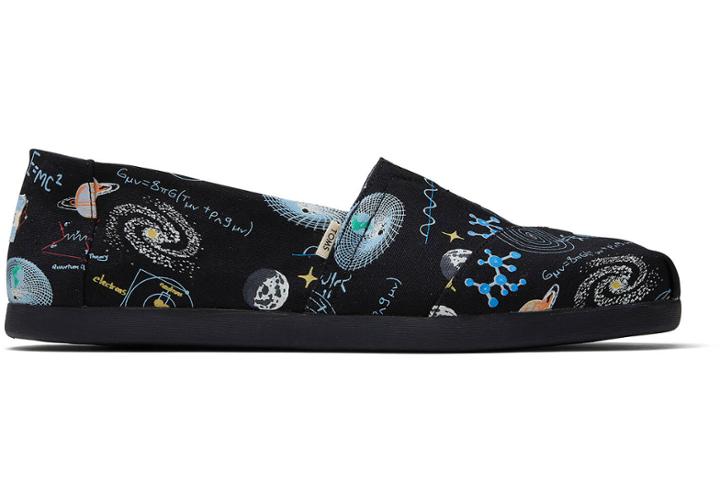 Toms Black Glow In The Dark Cosmic Wonder Men's Classics Ft. Ortholite