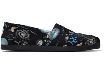 Toms Black Glow In The Dark Cosmic Wonder Men's Classics Ft. Ortholite
