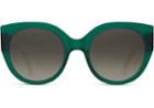Toms Toms Luisa Matte Emerald Sunglasses With Olive Gradient Lens