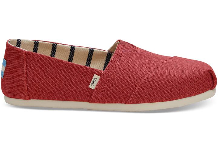 Toms Apple Red Heritage Canvas Women's Classics